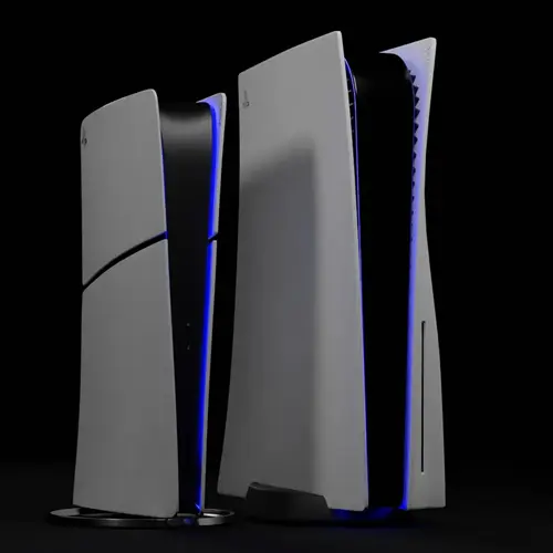 کنسول بازی سونی مدل PlayStation 5 Slim Digital Edition ظرفیت 1 ترابایت ریجن 2016B اروپا به همراه دسته اضافی و پایه شارژر (7)
